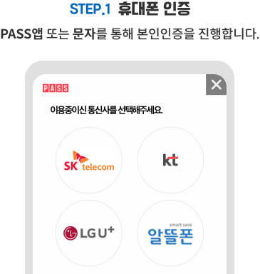 휴대폰 인증 안내